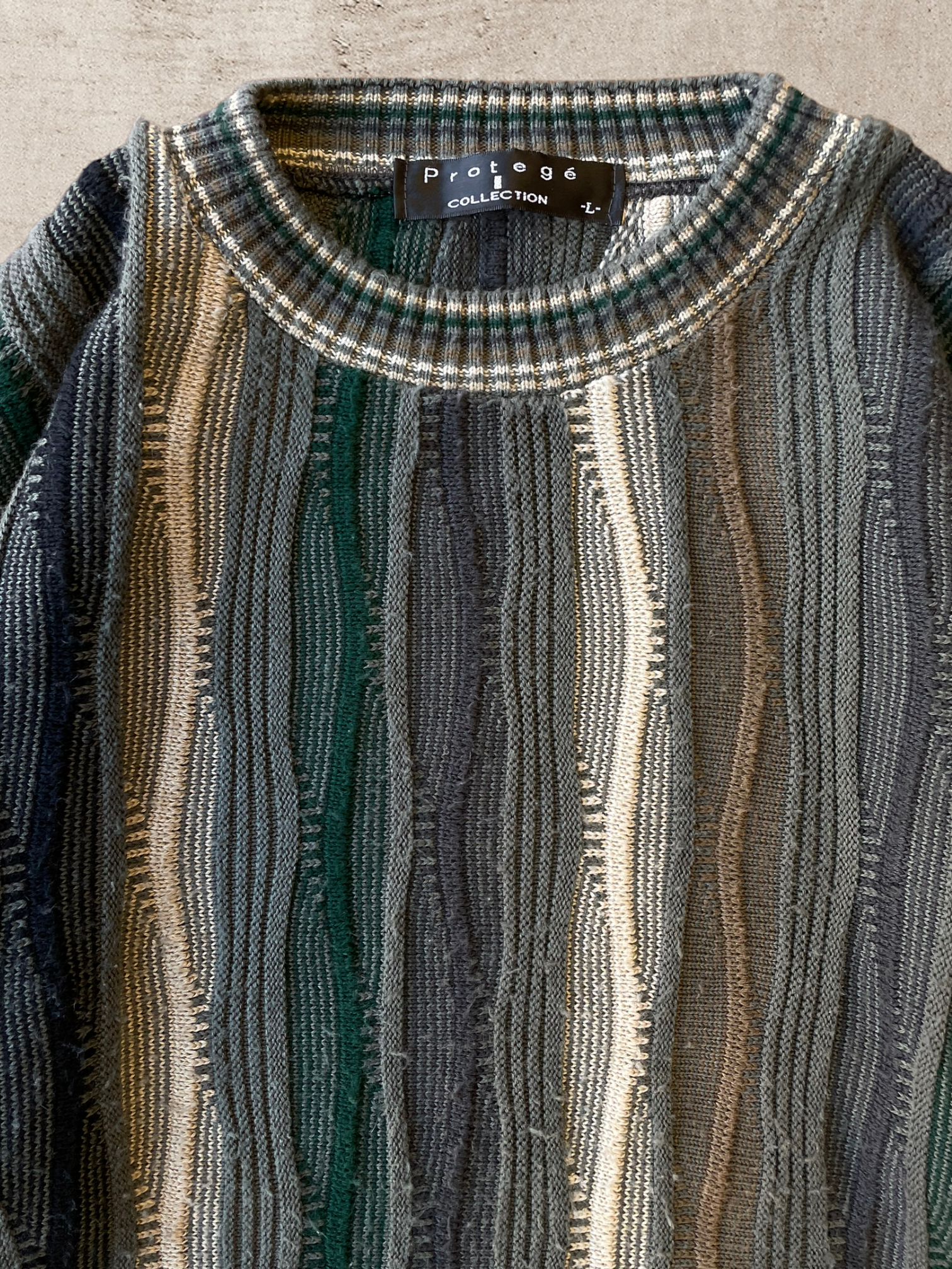 90s Multicolored Knit Protegé Sweater - Large