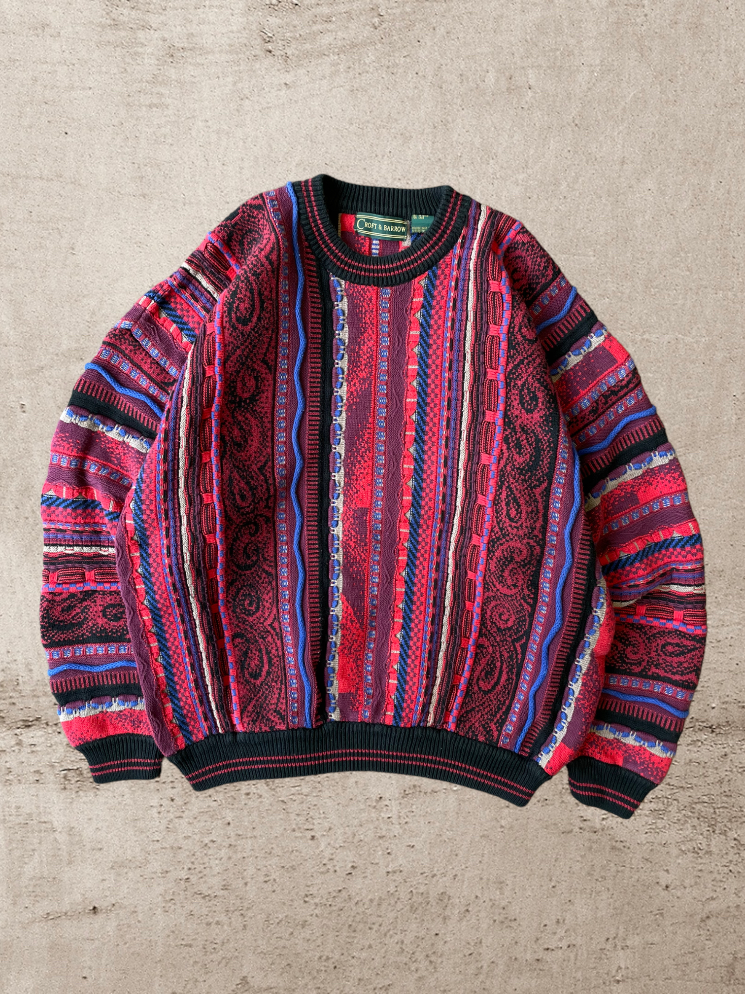 90s Multicolor Knit Sweater - X-Large