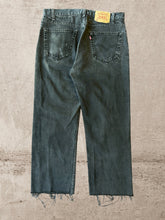 Load image into Gallery viewer, 90s Levi 505 Black Cropped Jeans - 34x26
