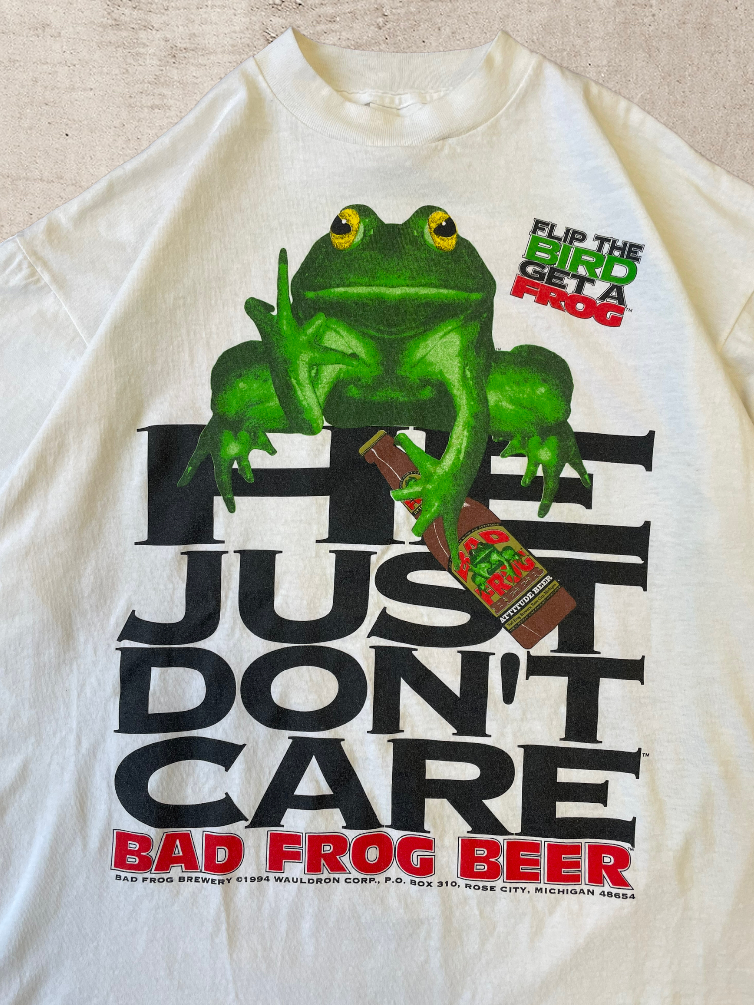 90s Bad Frog Beer T-Shirt - XL
