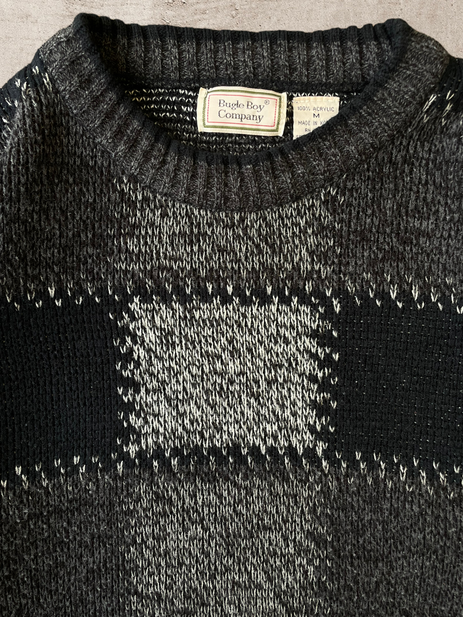 90s Bugle Boy Colorblocked Knit Sweater - Large