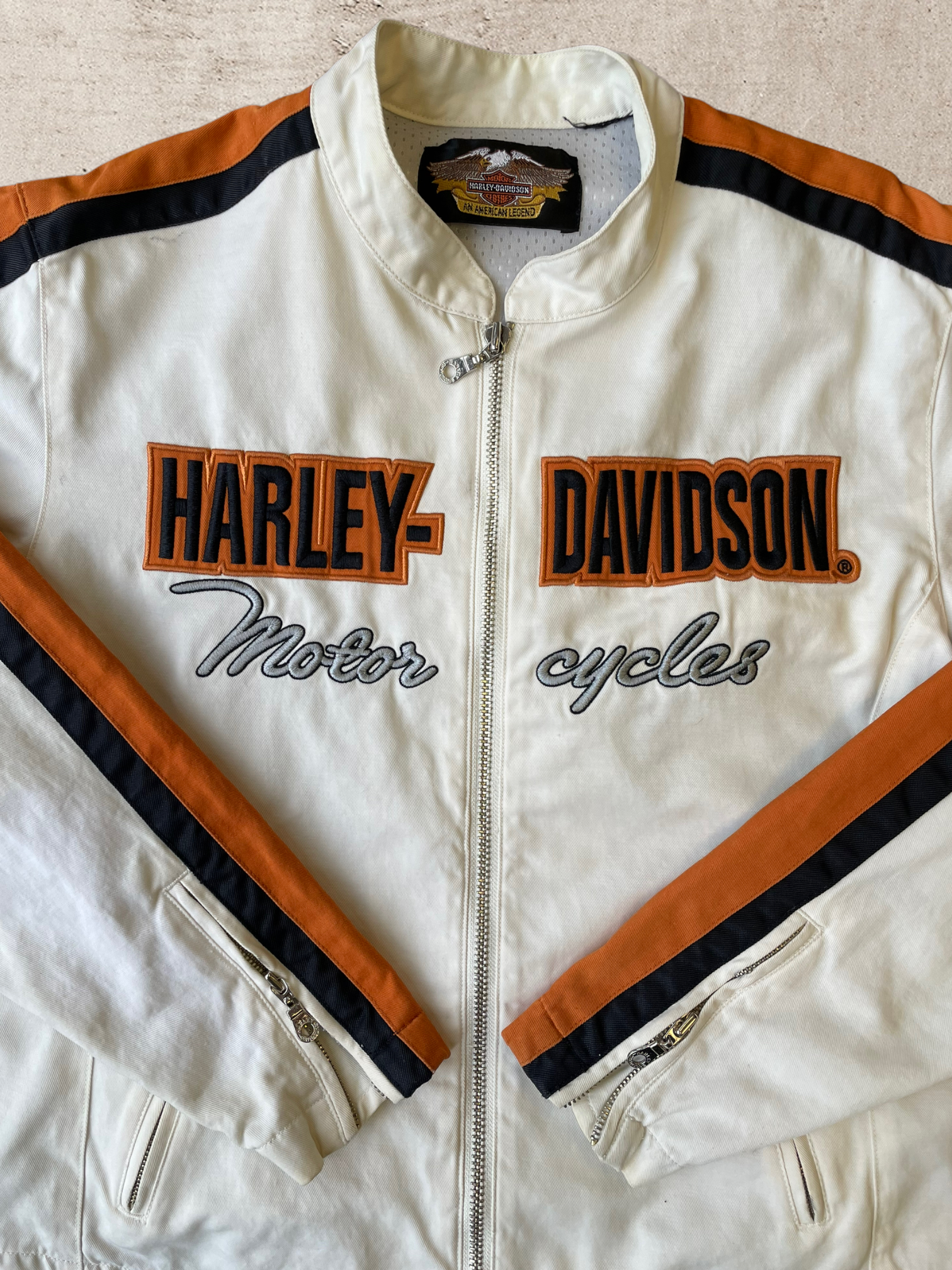 Vintage Harley Davidson Moto Racing Jacket - Medium