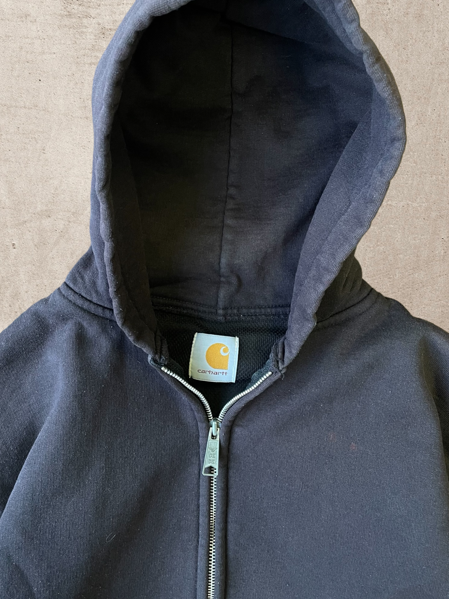 90s Carhartt Thermal Lined Zip up Sweatshirt - X-Large