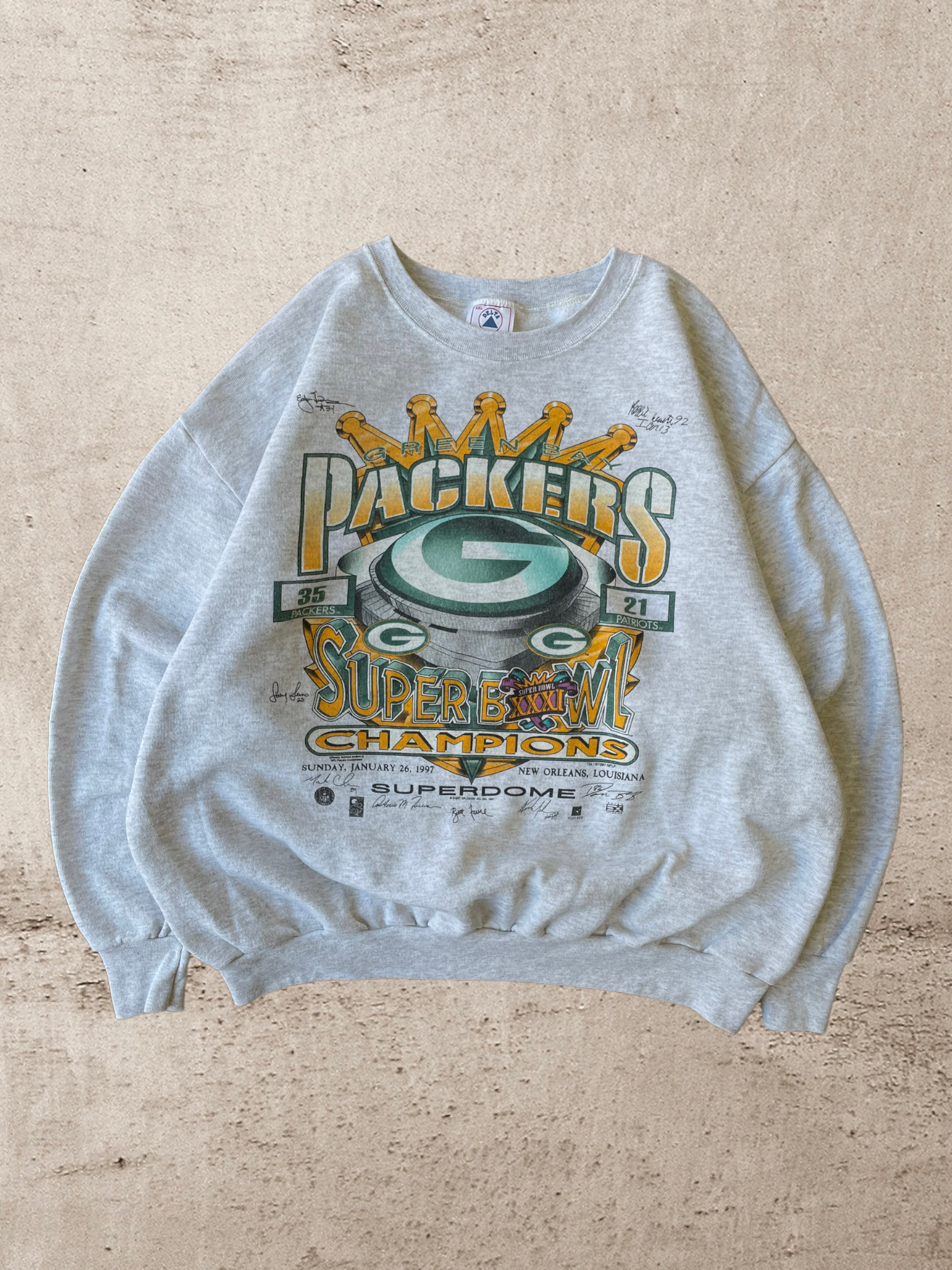 1997 Green Bay Packers Super Bowl Crewneck - XX-Large