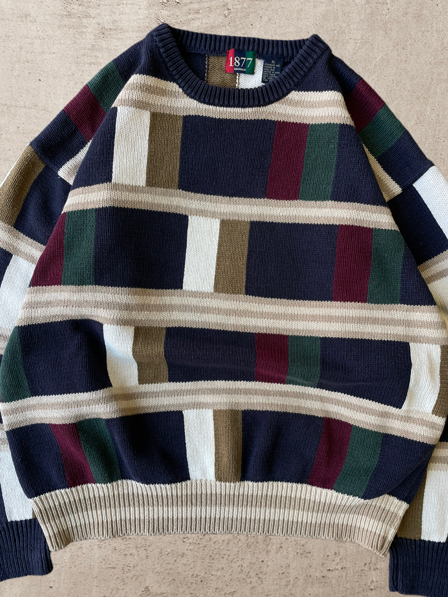 90s Mulitcolor Knit Sweater - XL