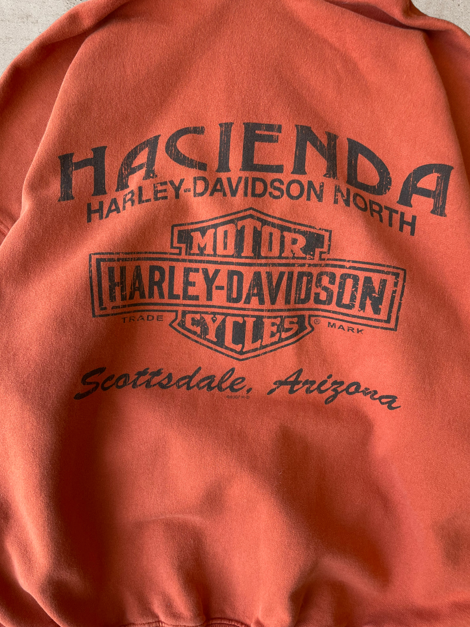 Vintage Harley Davidson Quarter Zip Sweatshirt - Large