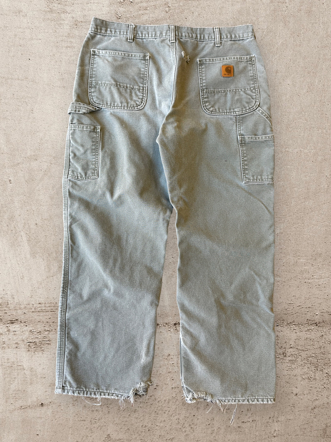 Vintage Carhartt Plaid Lined Carpenter Pants - 37x28