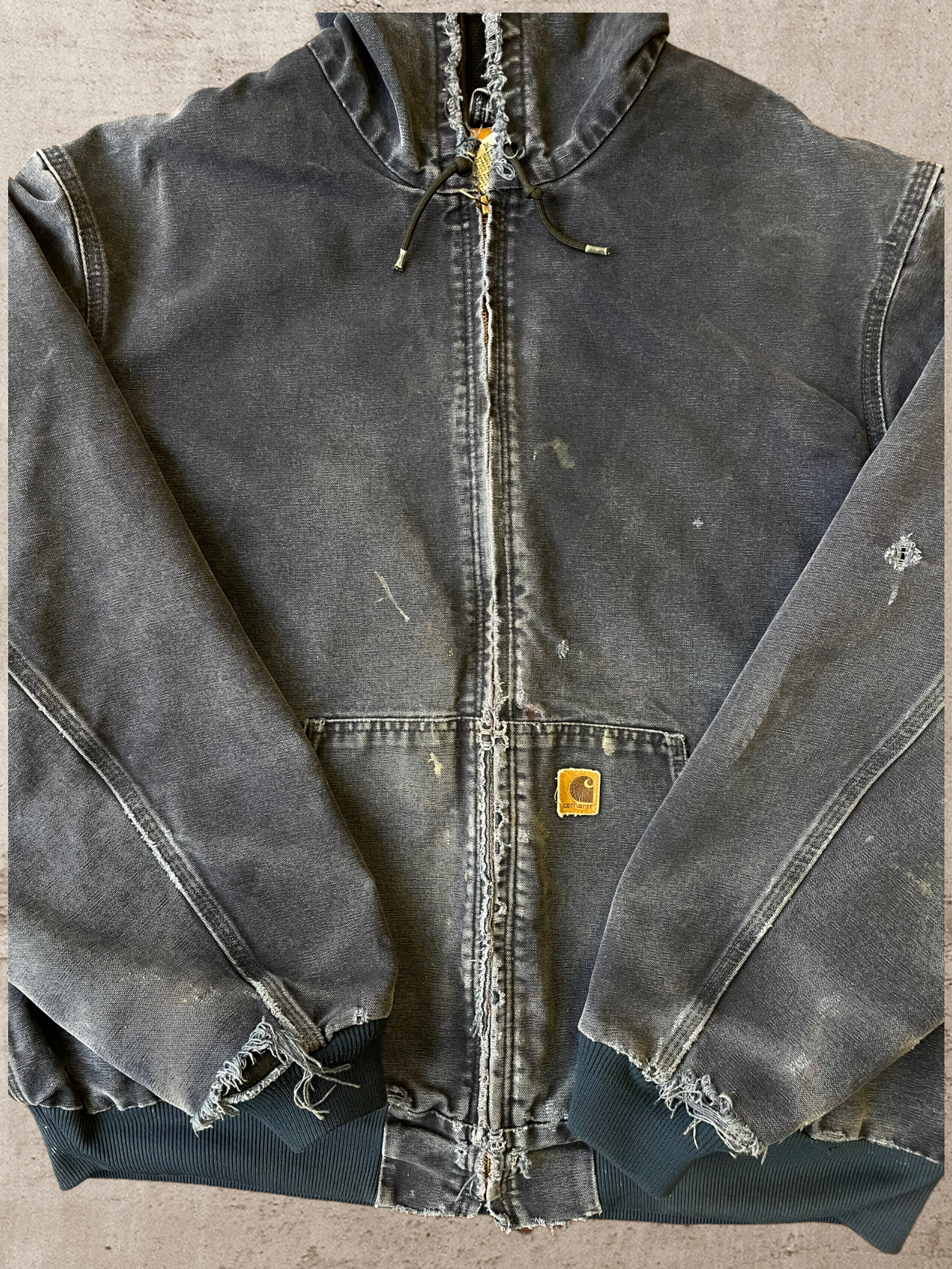 90年代 カーハート ディストレスト フード付きジャケット - XL