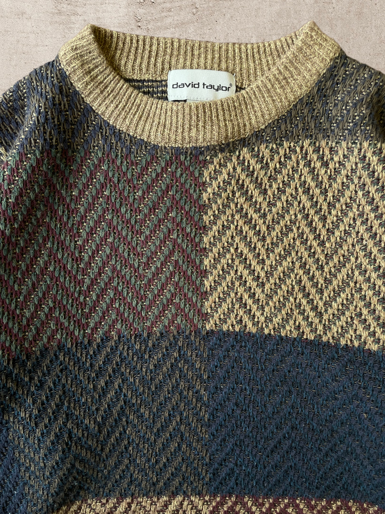 90s Multicolored Knit Sweater - Large