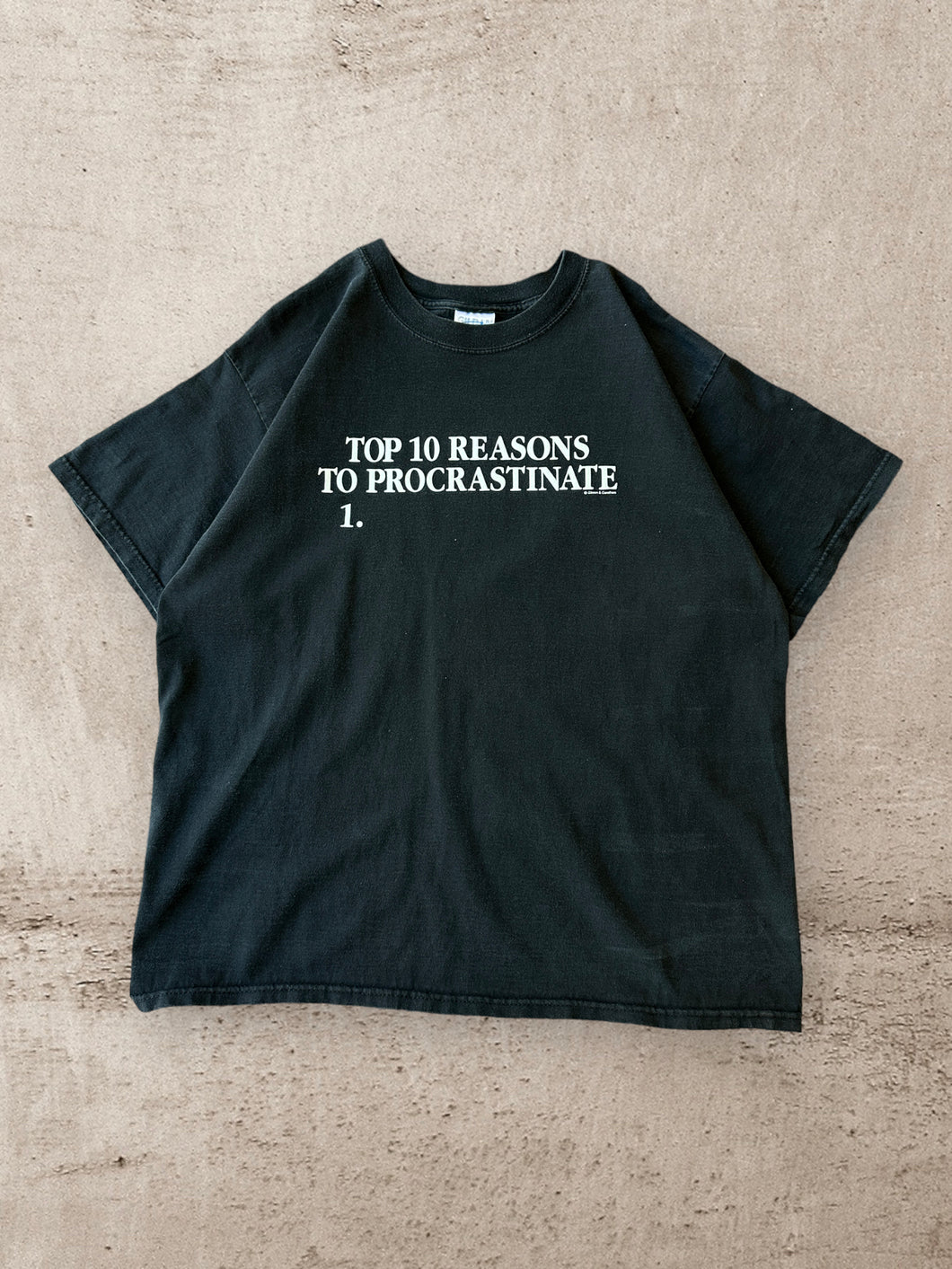 90s Reasons To Procrastinate T-Shirt - XL