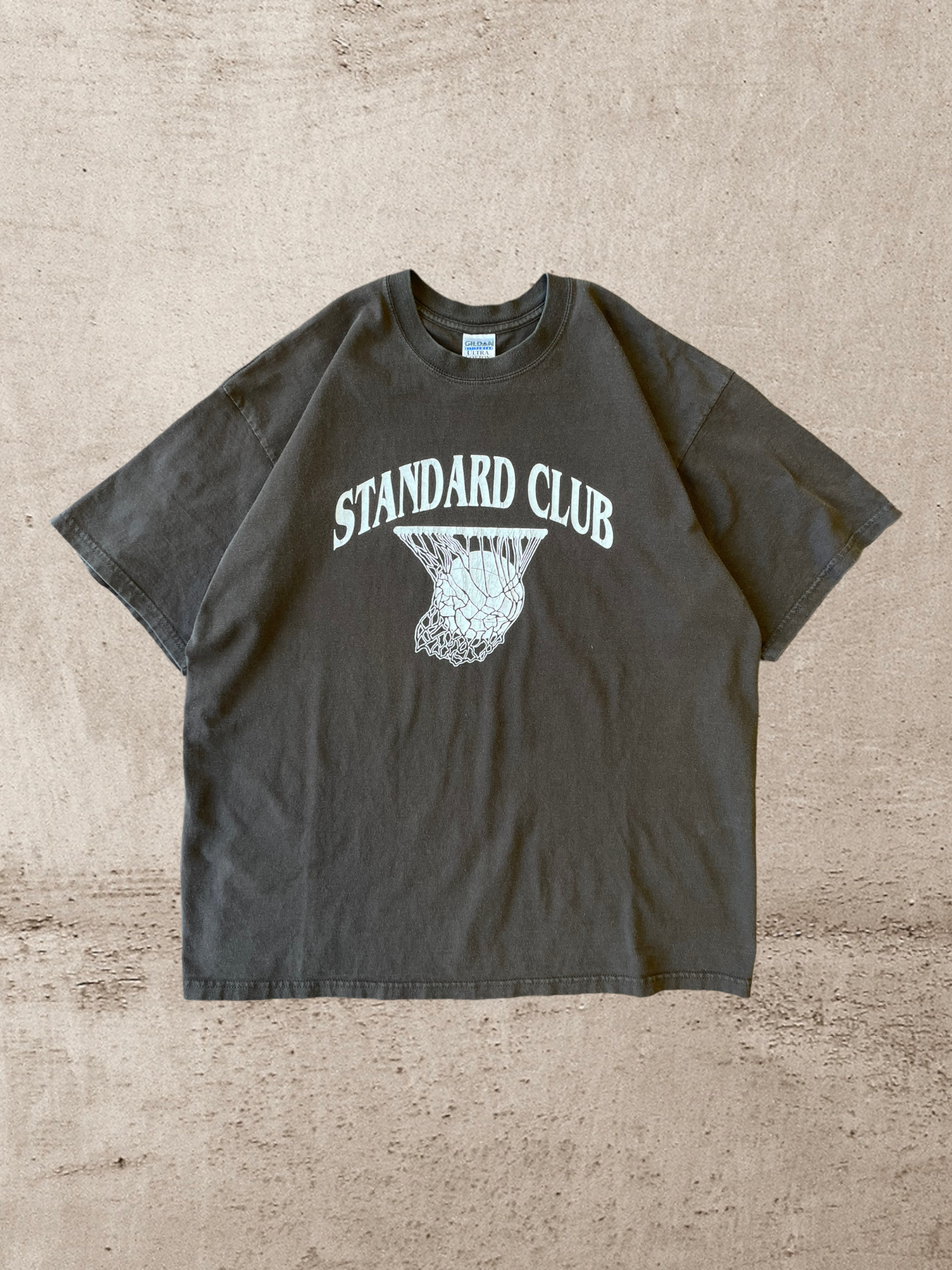 90s Brown Standard Club Basketball T-Shirt - XL