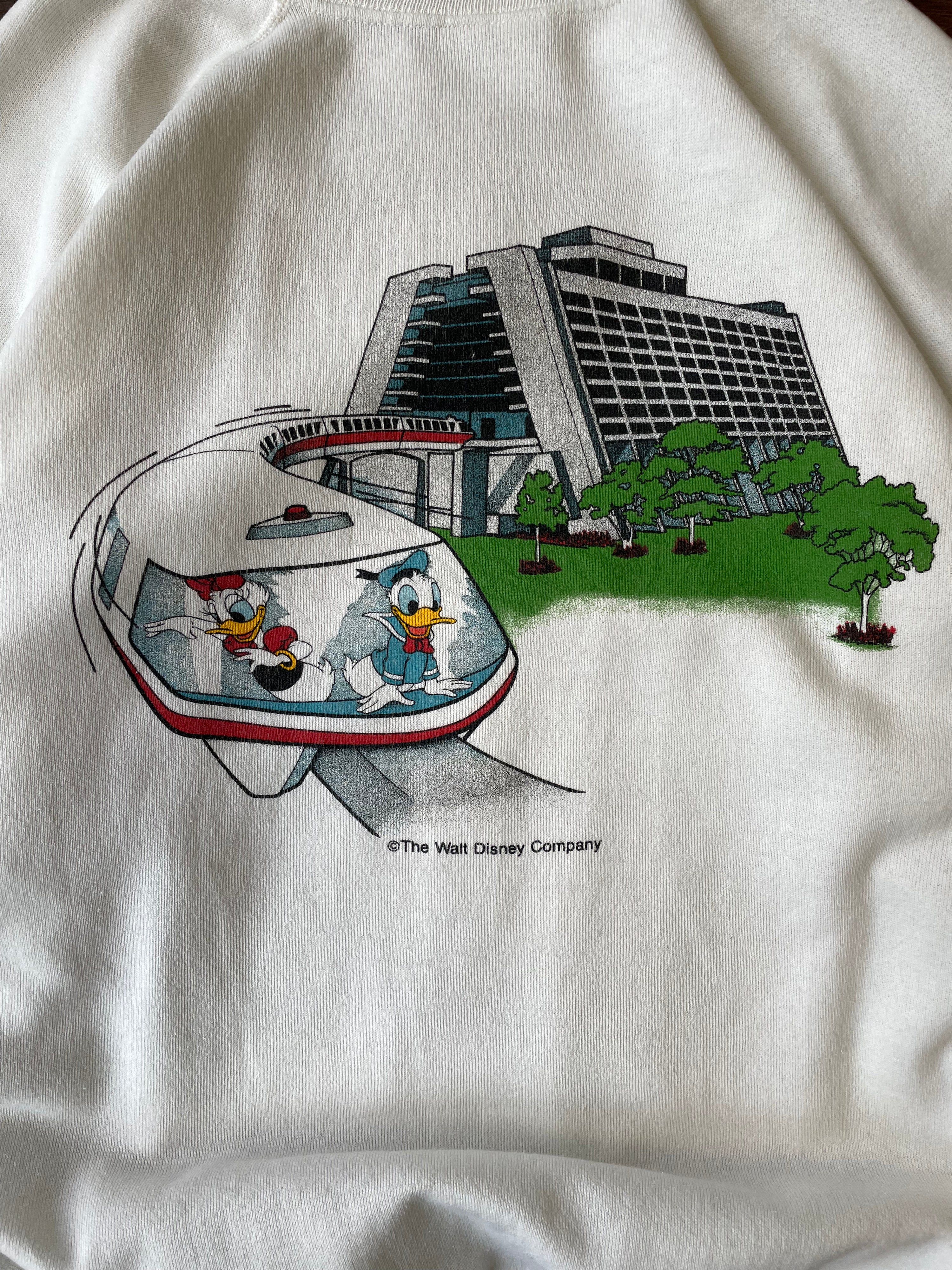 80s Walt Disney Contemporary Resort Crewneck - X-Large