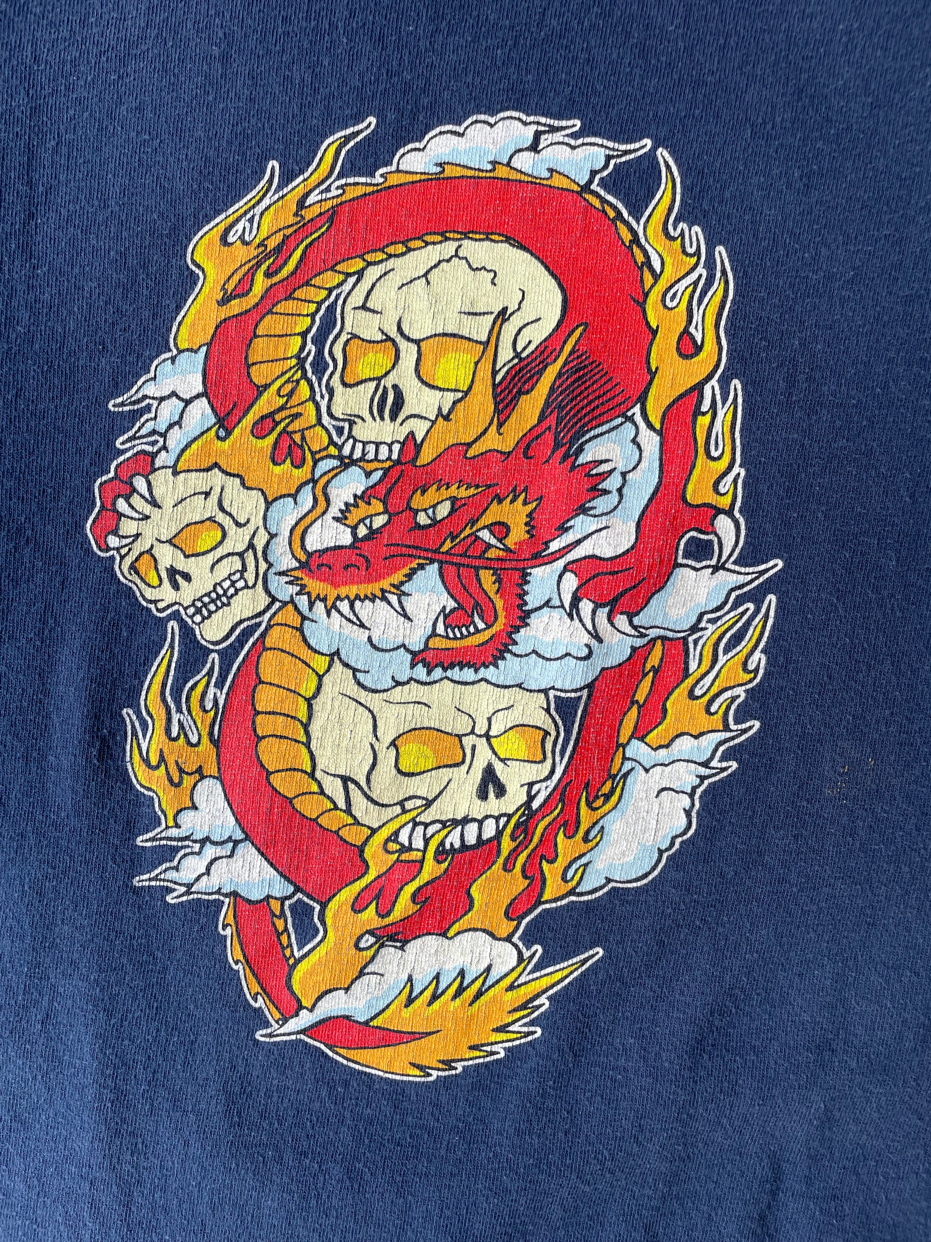 90s Skull Long Sleeve T-Shirt - Large