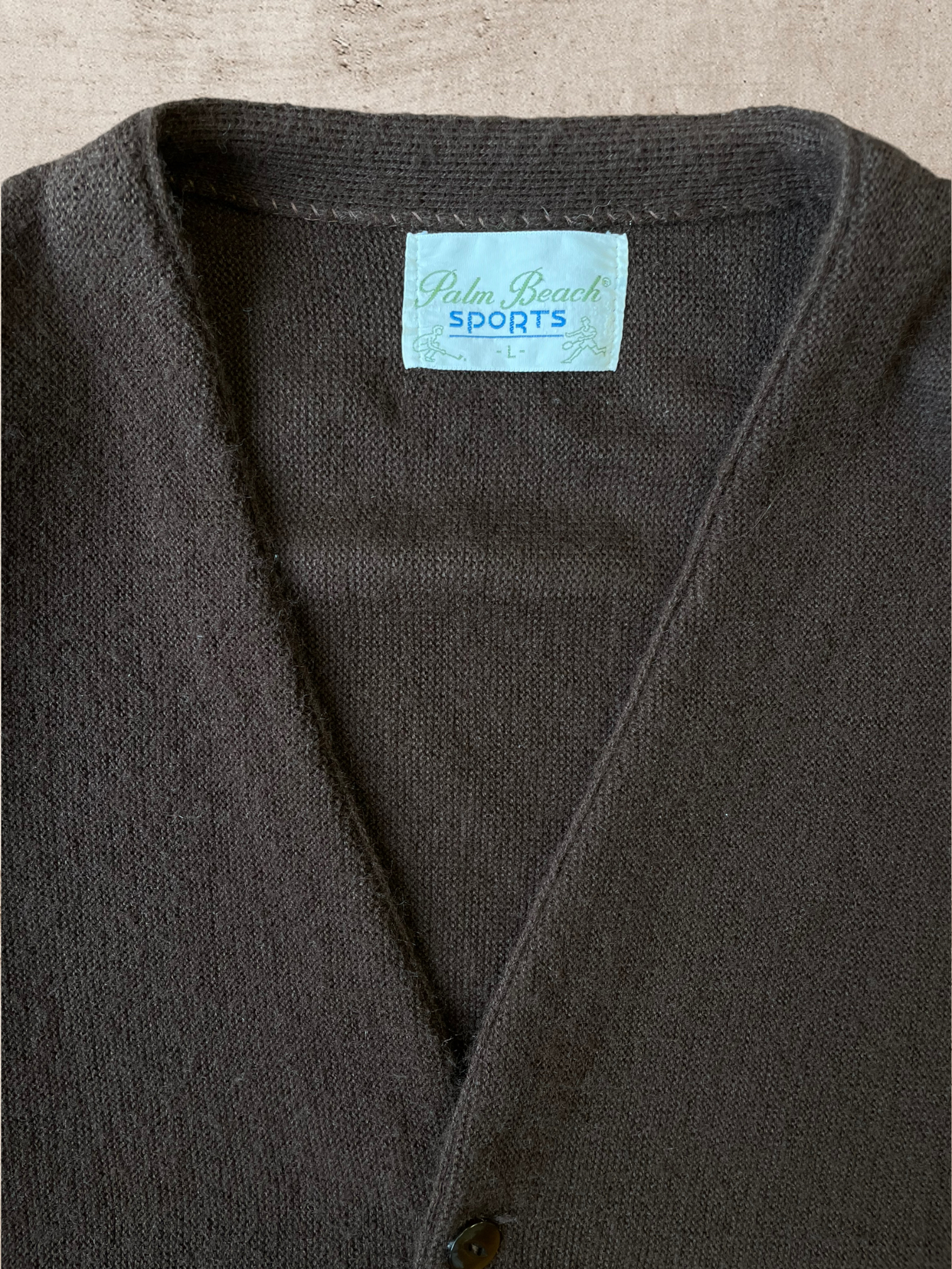 80s Brown Cardigan - Large