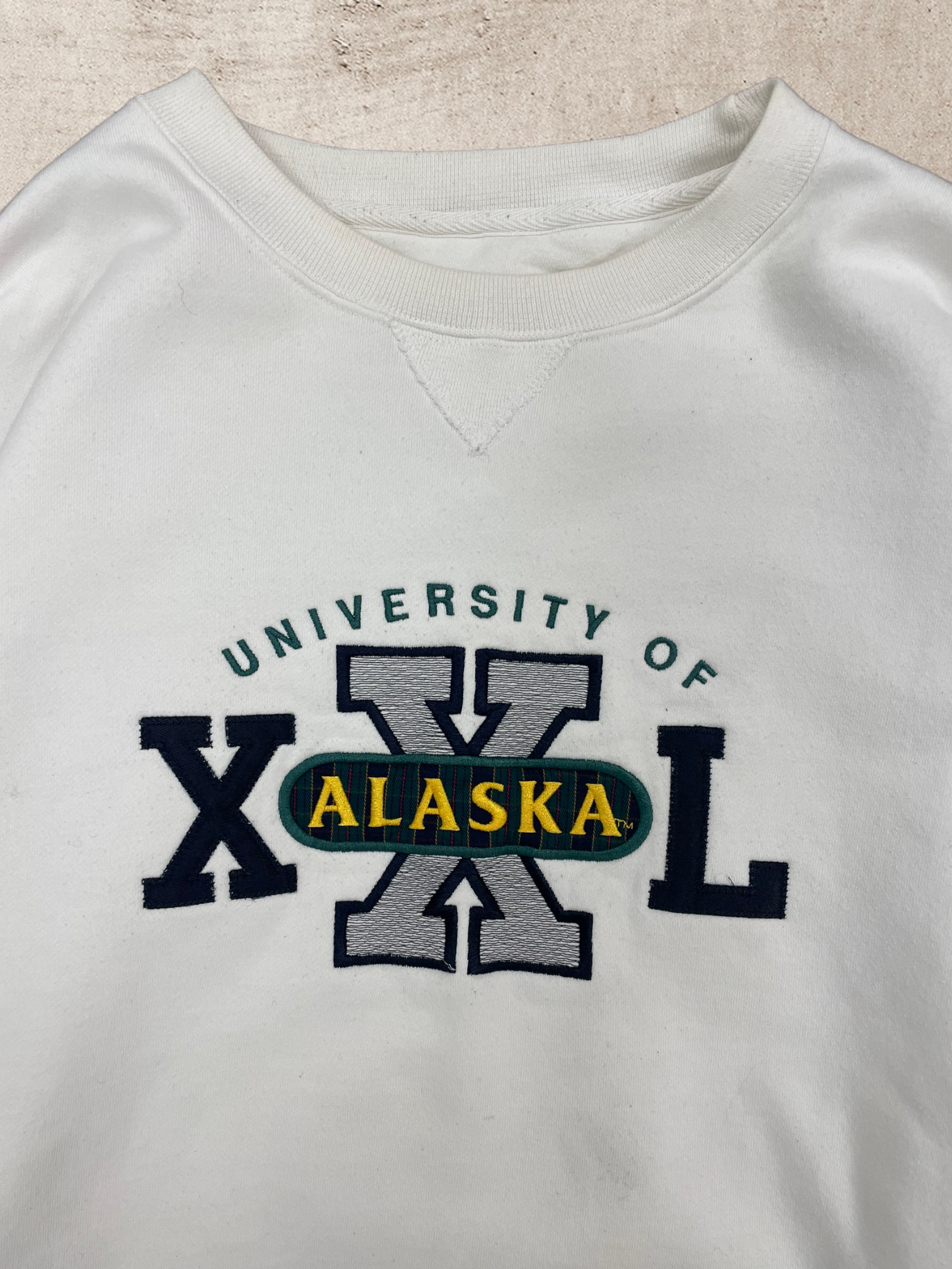 90年代 アラスカ大学クルーネック - XXL
