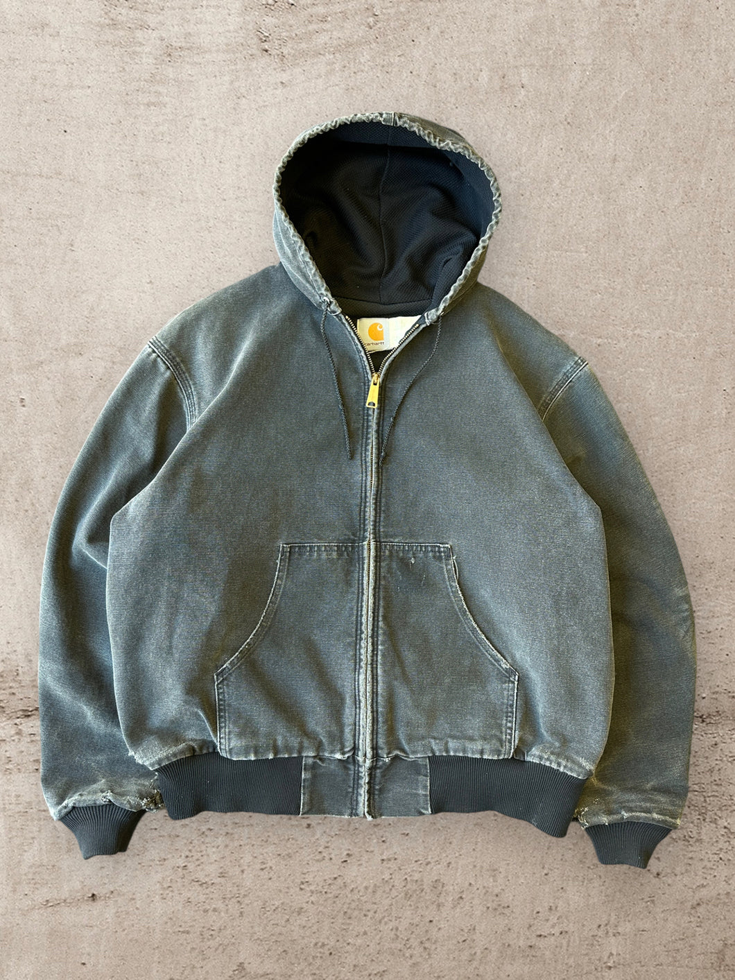 90s Carhartt Black Hooded Jacket - XL