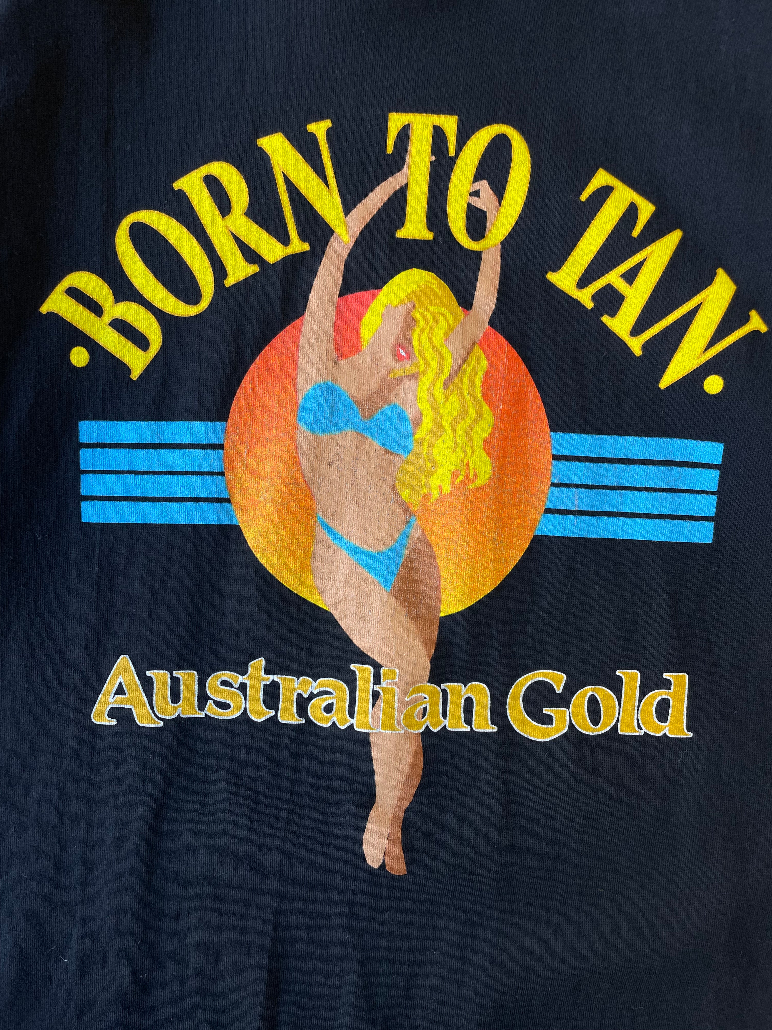 90s Australian Gold Born to Tan T-Shirt - Large