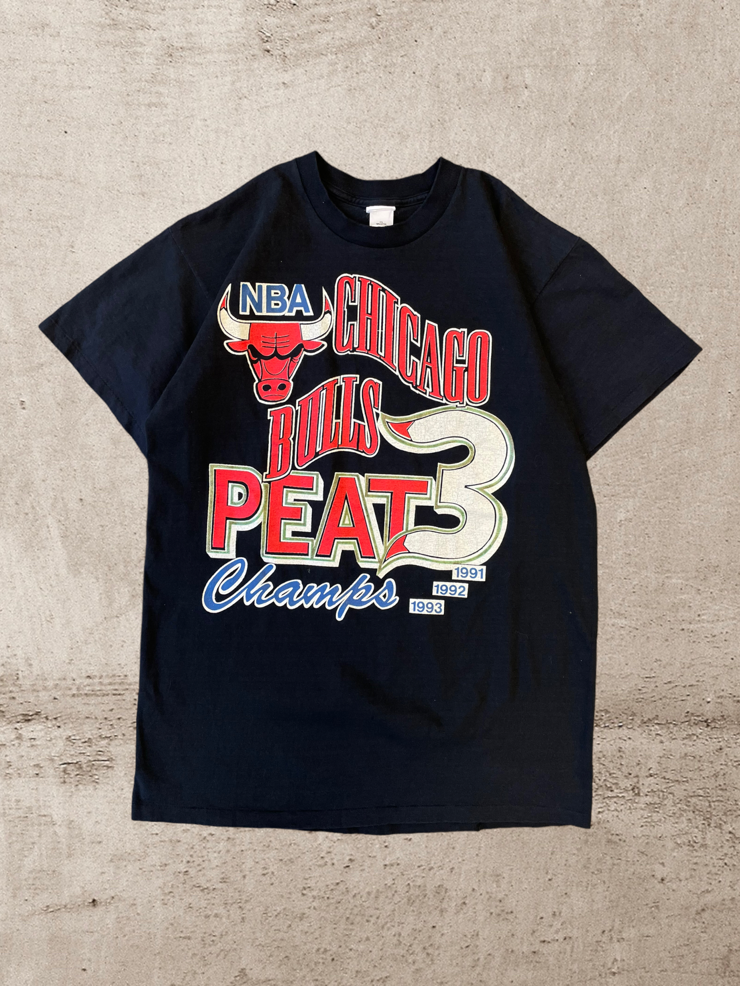 1993 Chicago Bulls 3-Peat T-Shirt - Large