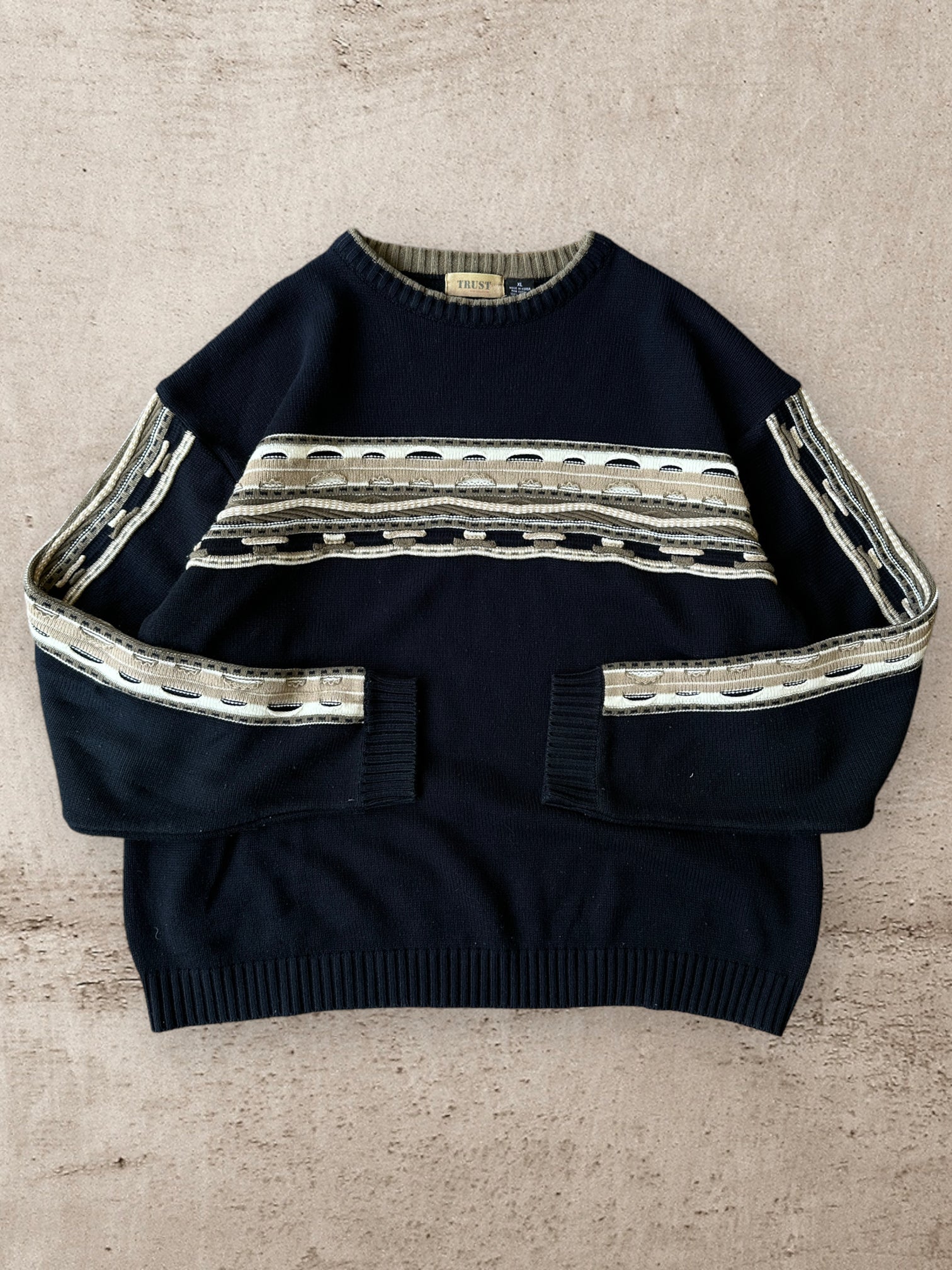Vintage 3D Knit Sweater - XL