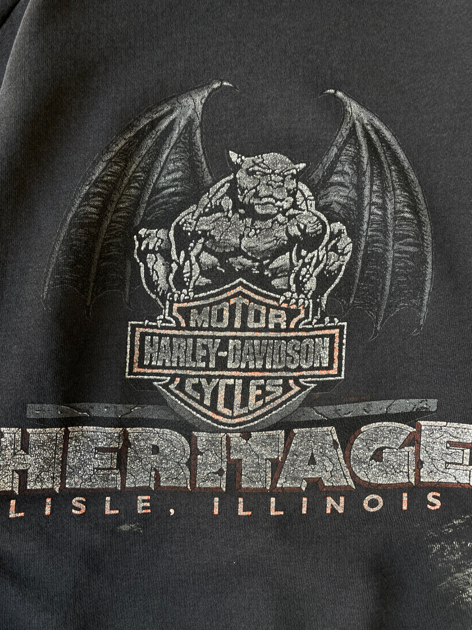 1997 Distressed Harley Davidson Sweatshirt - Large