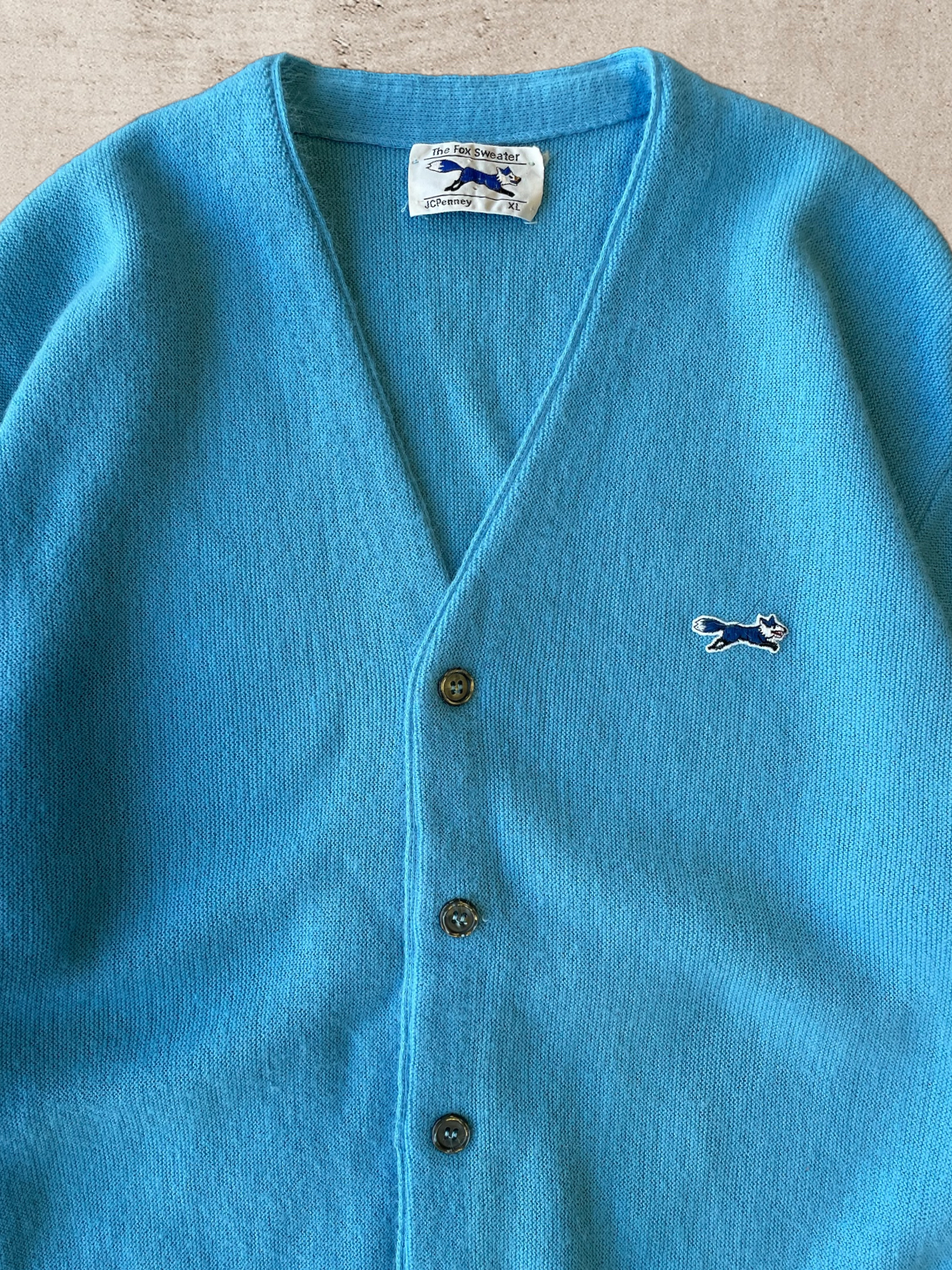 70s Baby Blue Cardigan - Large