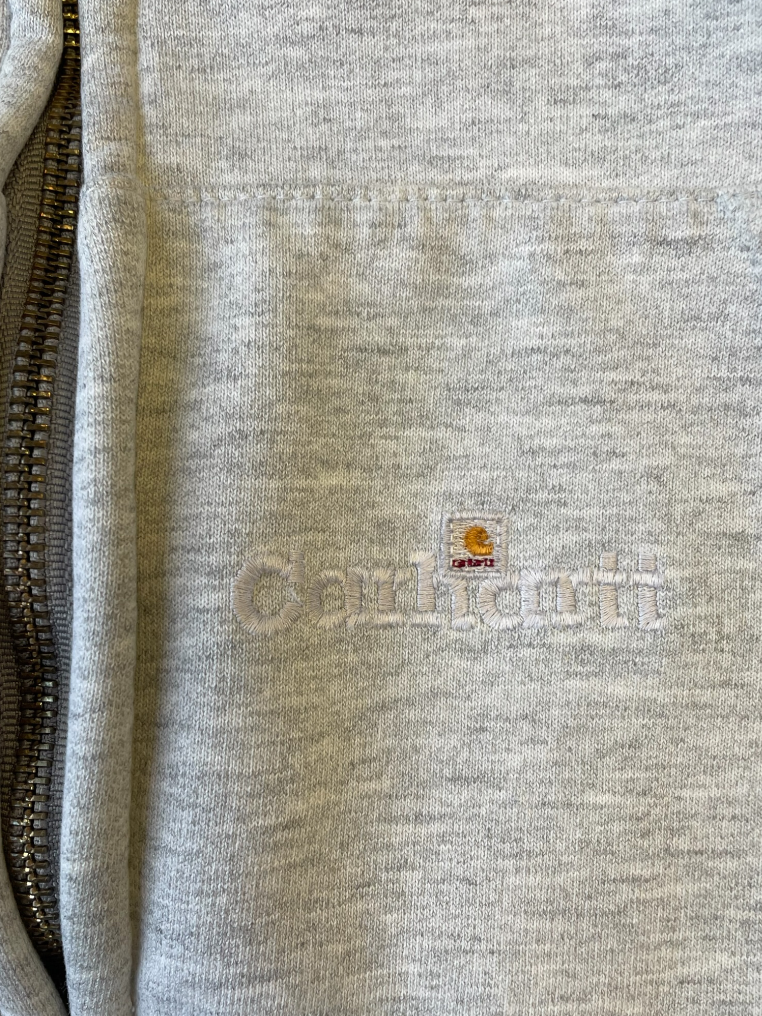 90s Carhartt Thermal Lined Zip up Sweatshirt - X-Large