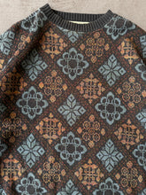 Load image into Gallery viewer, 90s Patterned Knit Sweater - XL
