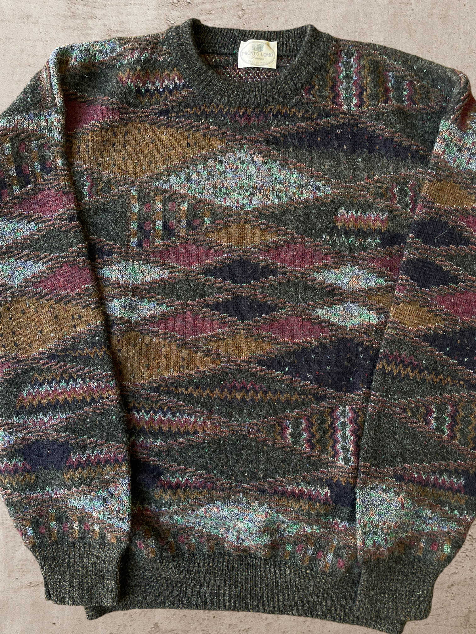 90s Multicolor Knit Sweater - XL