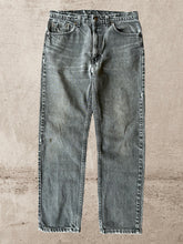 Load image into Gallery viewer, 90s Levi 505 Faded Black Straight Jeans - 34x30
