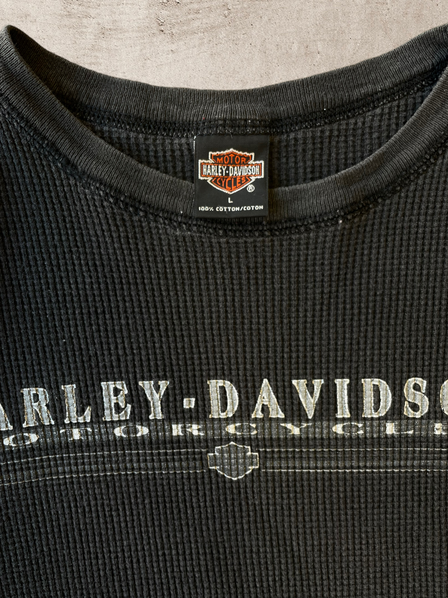 1998 Harley Davidson Thermal Long Sleeve T-Shirt - Large