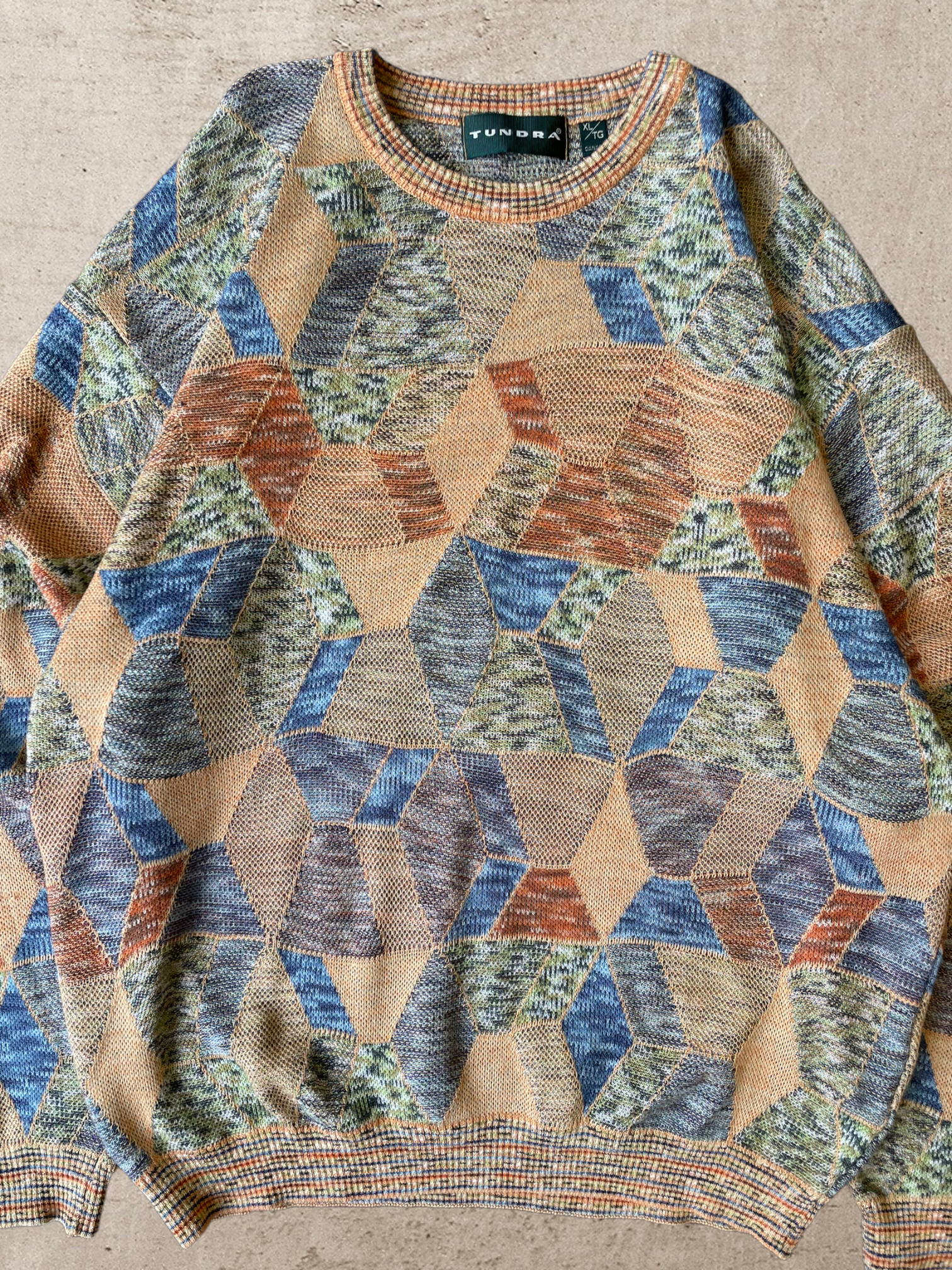 90s Multicolor Knit Tundra Sweater -X-Large